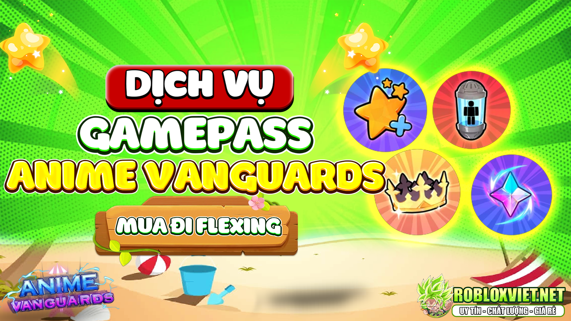 BÁN GAMEPASS ANIME VANGUARDS